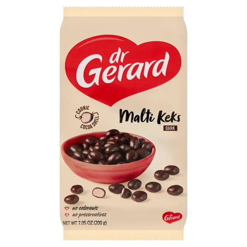 Dr Gerard Malti Keks Dark Mini-Kekse in Kakaohülle 200g - Herbatniki w czekoladzie