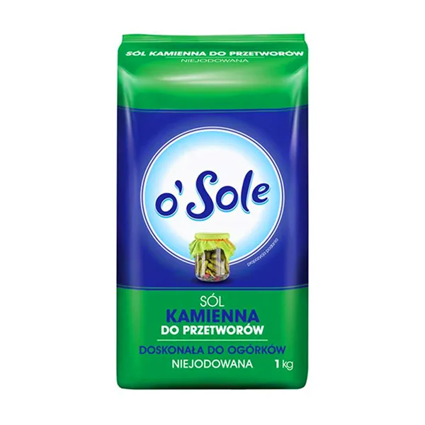 Kamienna sól, Sól do przetworów, Produkt spożywczy, 1 kg, niejodowana