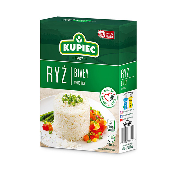 Kupiec Weißer Reis - Ryz bialy 400g (4 x 100g)