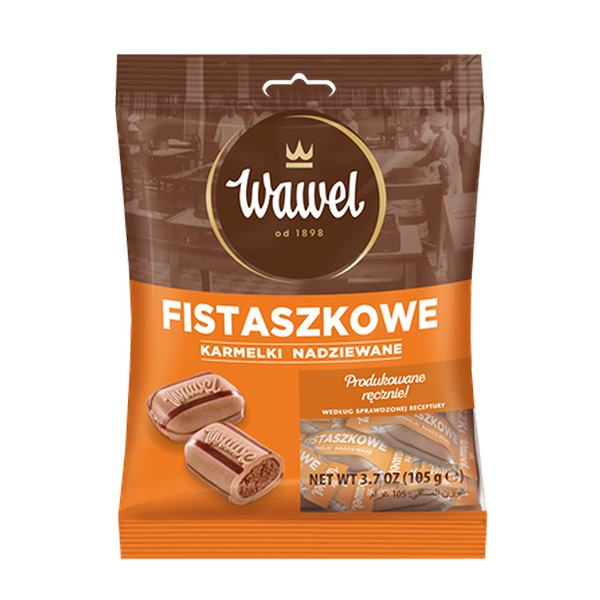 Wawel Erdnussbonbons - Fistaszkowe karmelki nadziewane 105g