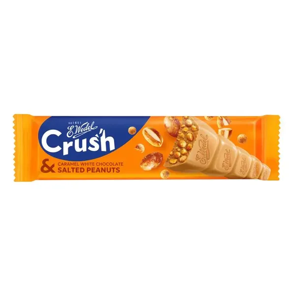 Crush Bar, Karamell, Weiße Schokolade, Salzierte Erdnüsse, Snack