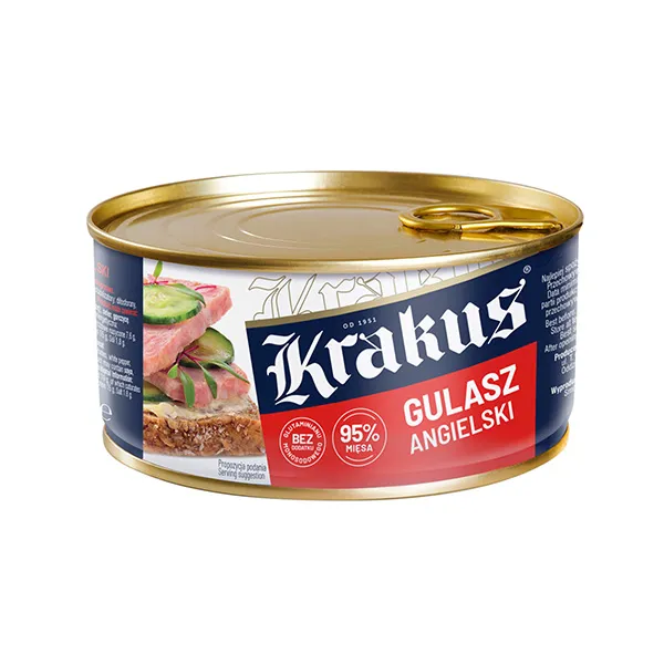 KraKus, Gulasz, Angielski, Dosenfutter, Rindfleisch