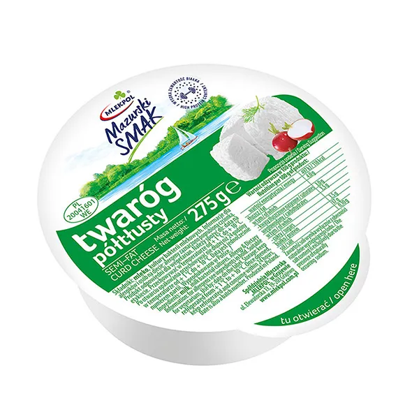 twaróg, potrąsny, 275g, cheese, pakowanie