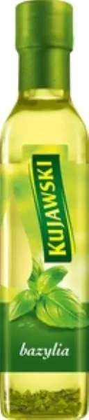 Olivenöl, Kleines Fläschchen, Grünes Etikett, Basilikum, Kauwski-Logo