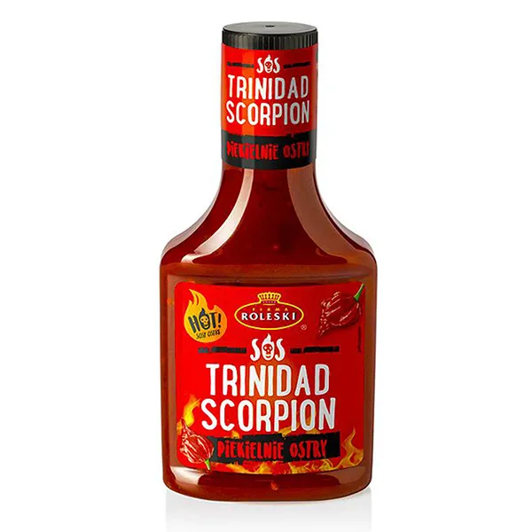 hot sauce, trinidad scorpion, flasche soße, rote flasche, peperoni