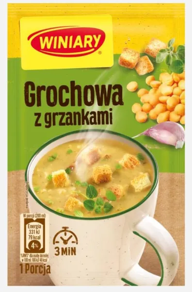 Groschenbrühe, Kichererbsen, Suppe, Brühe, Croutons