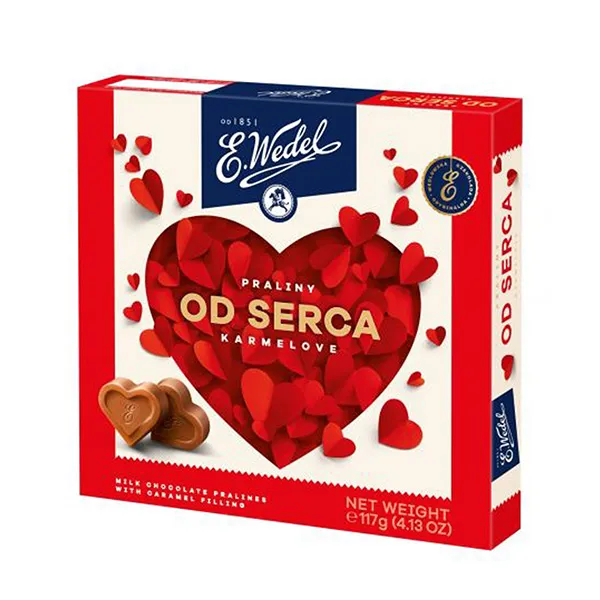 Schokolade, Pralinen, Herzform, Karamellfüllung, Herzchen