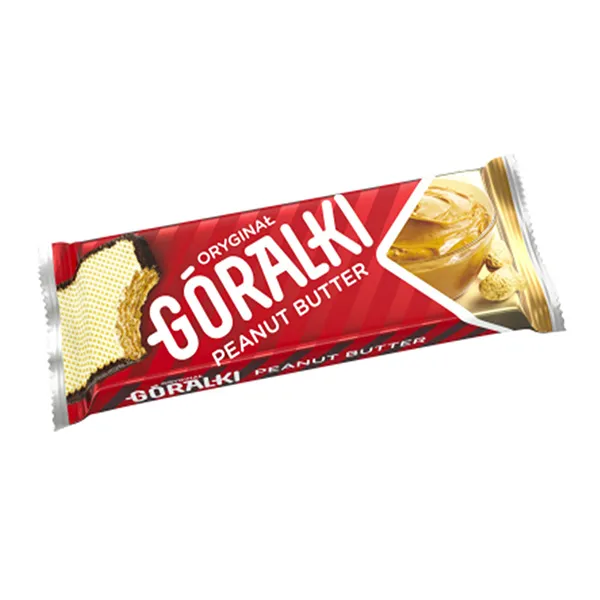 Goralki, Erdnussbutter, Snack, Waffelrolle, Verpackung