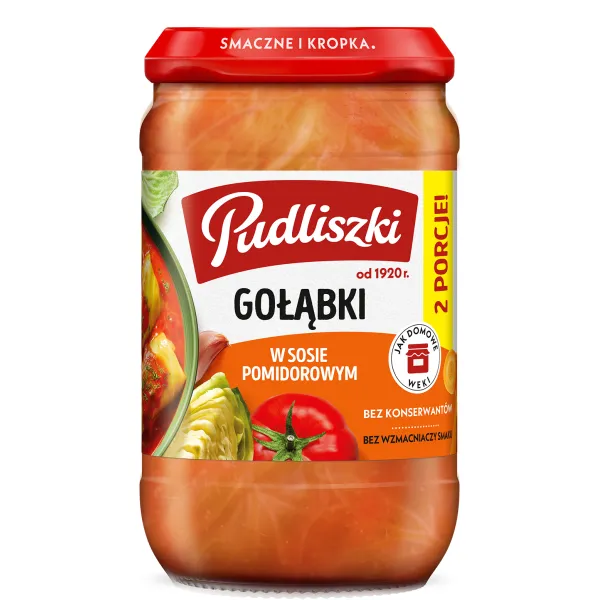 Golabki, Ketchup, Tomatensauce, Glasbehälter, Pudliszki