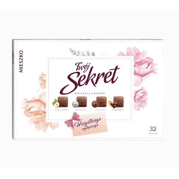 Schokolade, Pralinen, Kästchen, 32 Stück, Kolekcja smaków