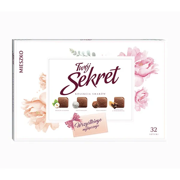 Schokolade, Pralinen, Kästchen, 32 Stück, Kolekcja smaków