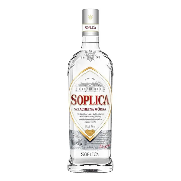 vodka, klare Flasche, Soplica, Etikettendesign, 80 Proof
