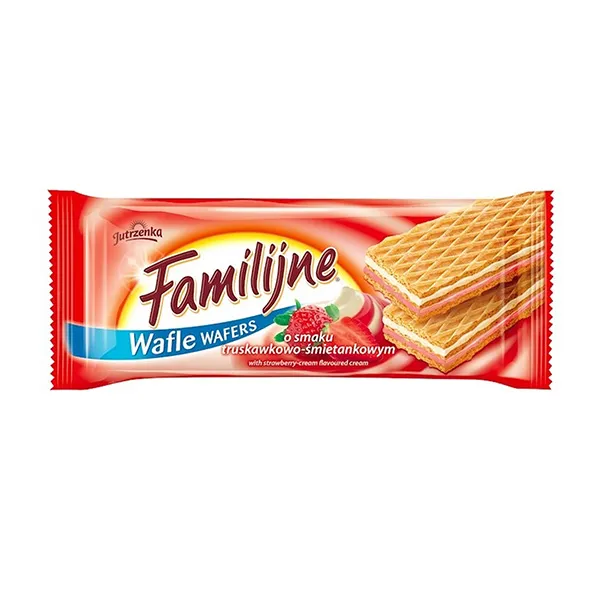 Waffle, Wafers, Fruchtfüllung, Erdbeer, Creme