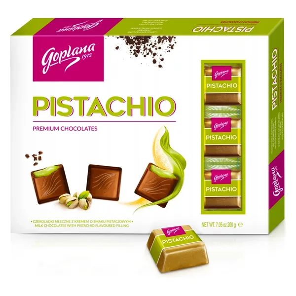 Pistazie, Schokolade, Milchschokolade, Nussfüllung, Pralinen