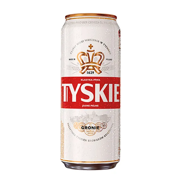 bierdose, tyskie, pilsner, aluminiumdose, krone-logo