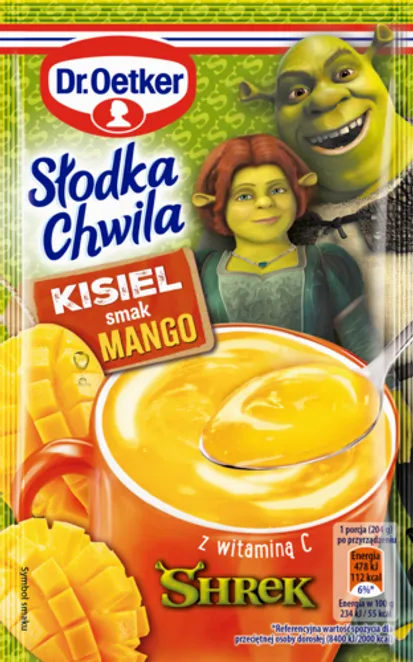 Mango, Mango flavor, Shrek, Kisiel, Löffel