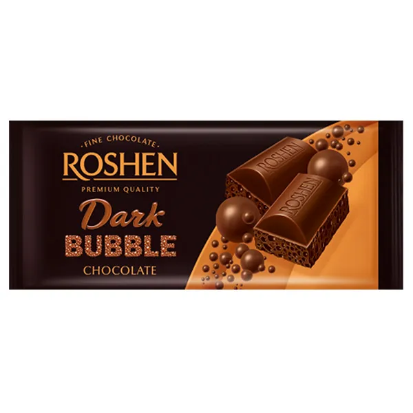 Dunkle Schokolade, Bubble Chocolate, Rocheng, Schokoladenriegel, Dark Chocolate Bar