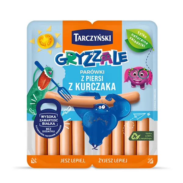 griążki, parówki, z kurczaka, płatki, pakiet