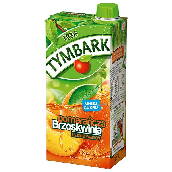 Juice, Orange, Pfirsich, Karton, Tymbark