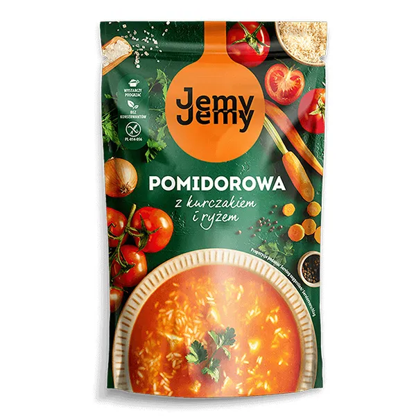 pomidorowa, tomato-soup, z kurczakiem, ryżem, konsystencja