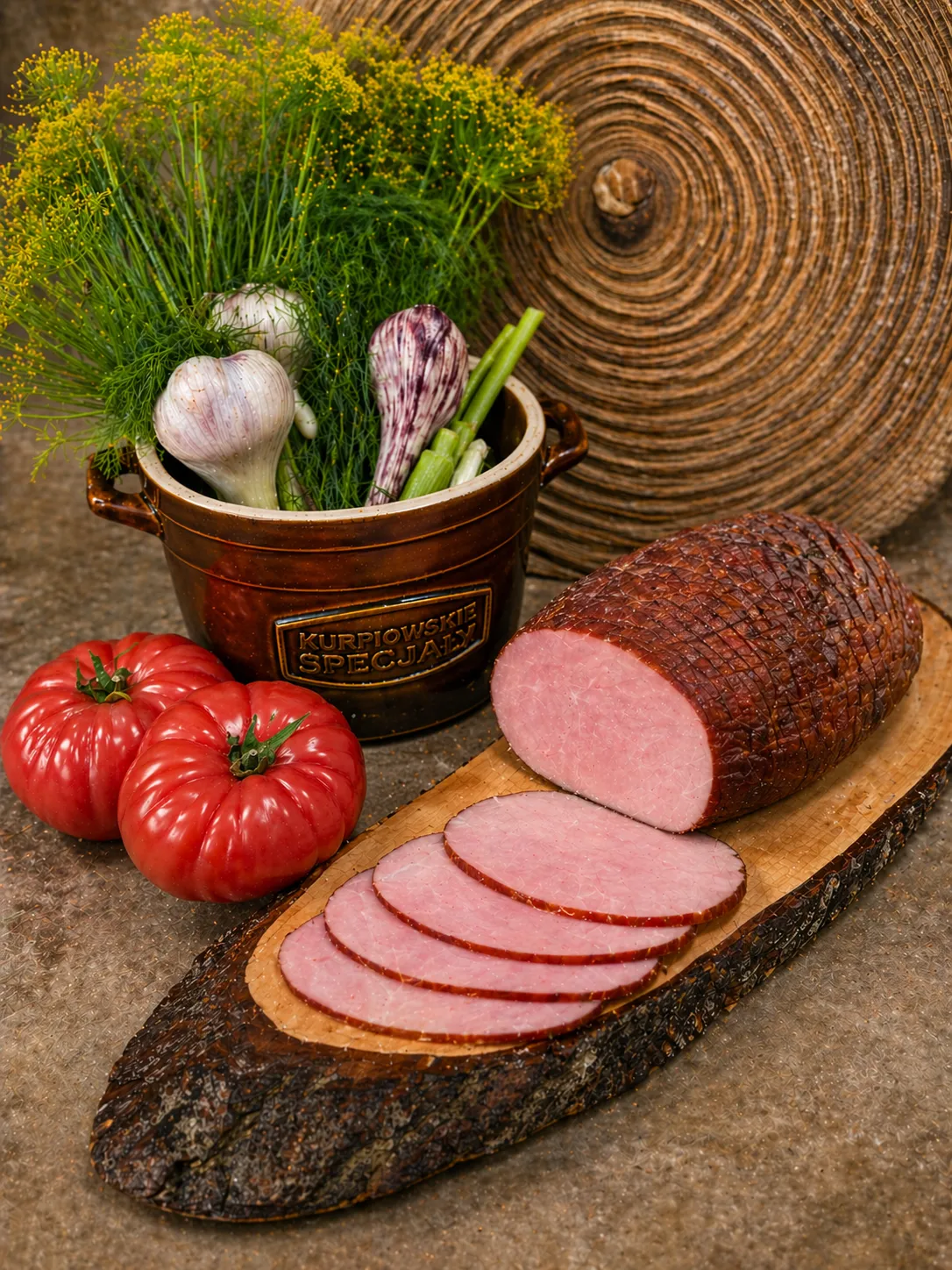 Wurst, Schinken, Rohschinken, Tomate, Knoblauch