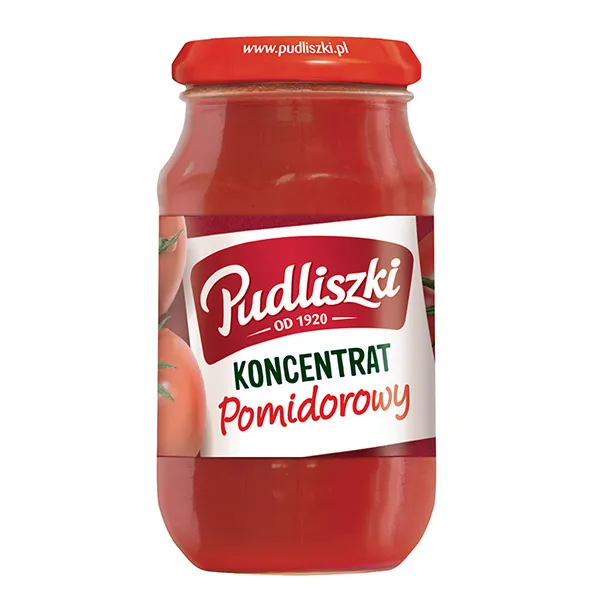 Tomatenmark, Konzentrat, Glasbehälter, Rotte Sauce, Etikettentext