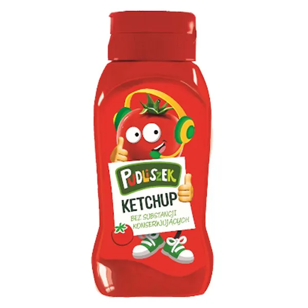 Ketchup, Ketchup-Flasche, Rot, Cartoon-Label, Kinderketchup