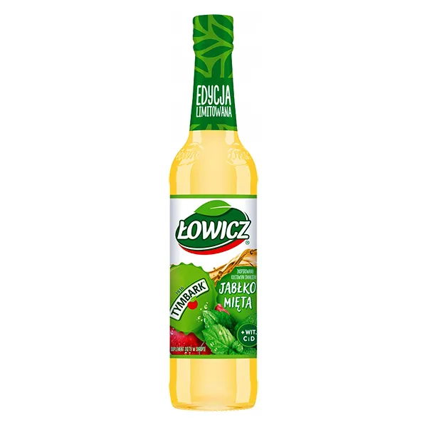 limonade, flasche, obstsaft, jable-mięta, lowicz z polski