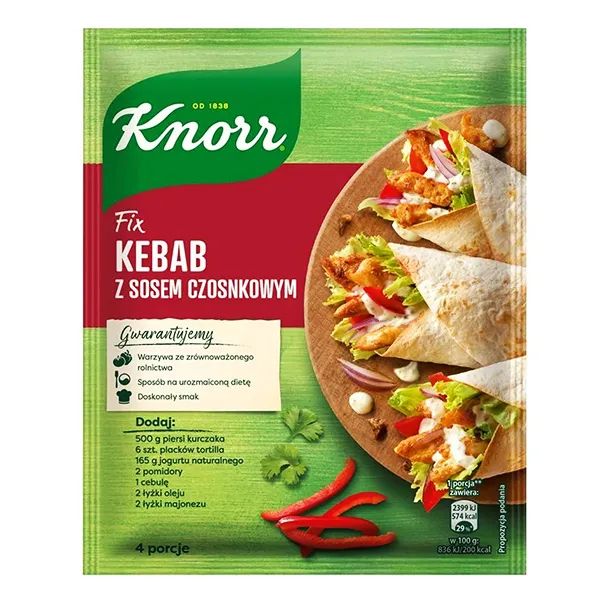 Kebab-Gewürz, Tortilla, Fladenbrot, Saucenwürze, Knorr