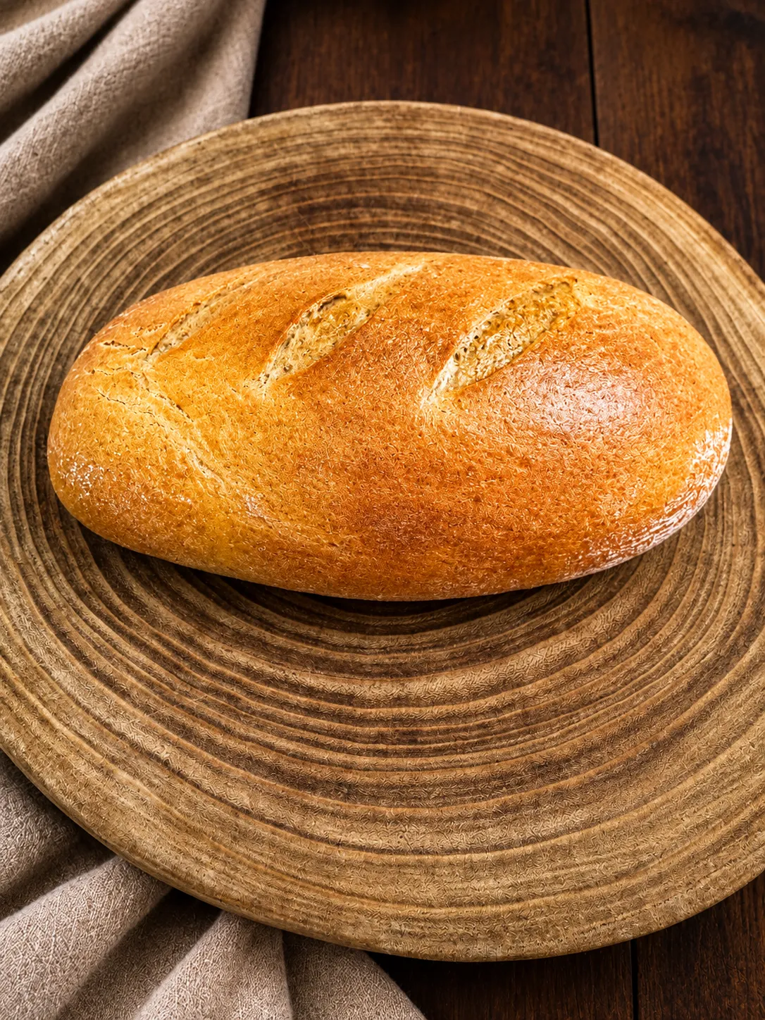 Brot, Kastenbrot, Weizenbrot, Goldbraun, Rundes Brot
