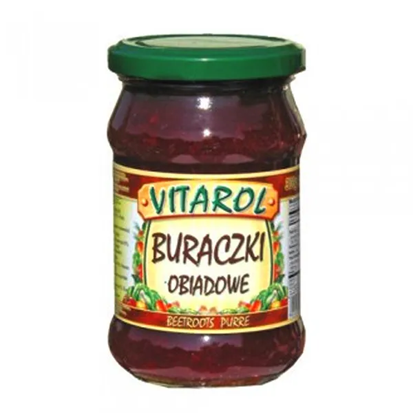 Rote Beete, Rote-Beete-Aufstrich, Glasglas, Rot-rote Farbe, VITARDOL Etikett