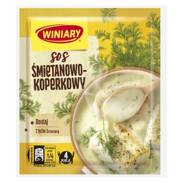 sos, śmietanowo-koperkowy, zupa, przyprawa, koperek