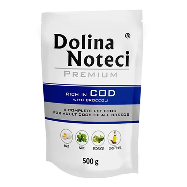 Tiernahrung, Hundefutter, 500 g, Brokkoli, Cod