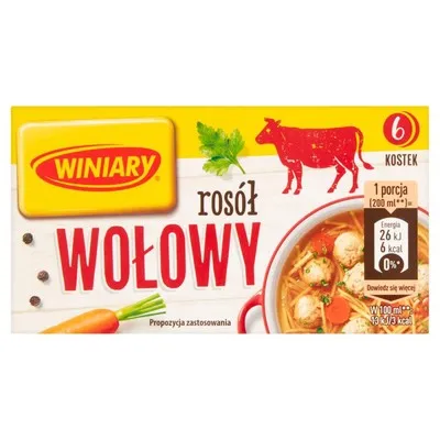 bovine icon, meat-based soup, beef broth, roux mix, packaging label