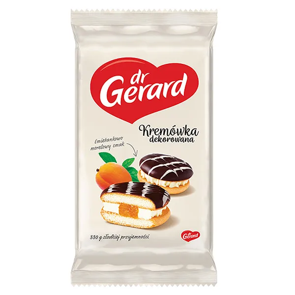 keks, kremówka dekorowana, dessert, śmietanowa nuta, przekąska