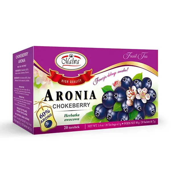 Chokeberry, Aronia, Früchtetee, Box, Blaubeeren