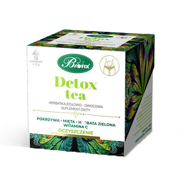 Detoxtee, Kräutertee, Grüner Tee, Diätsupplement, Teebeutelbox