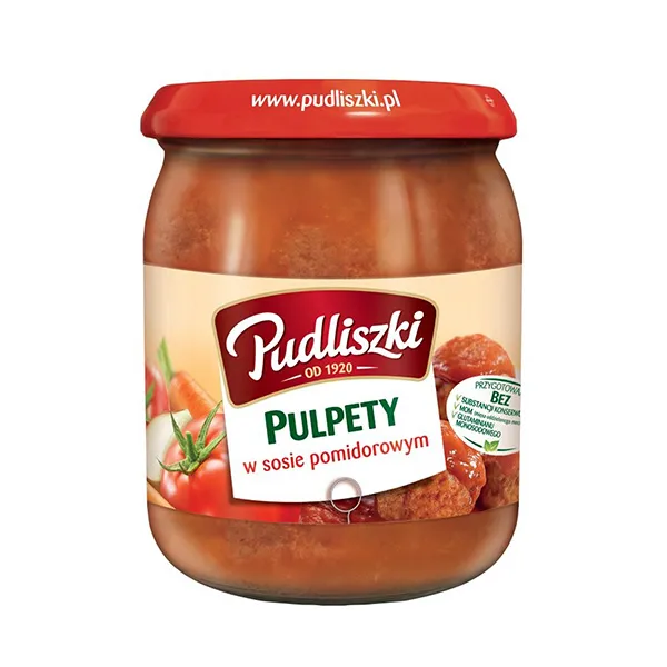 Gläsern, Tomatensauce, Fleischbällchen, Pulpety, Glas Sauce