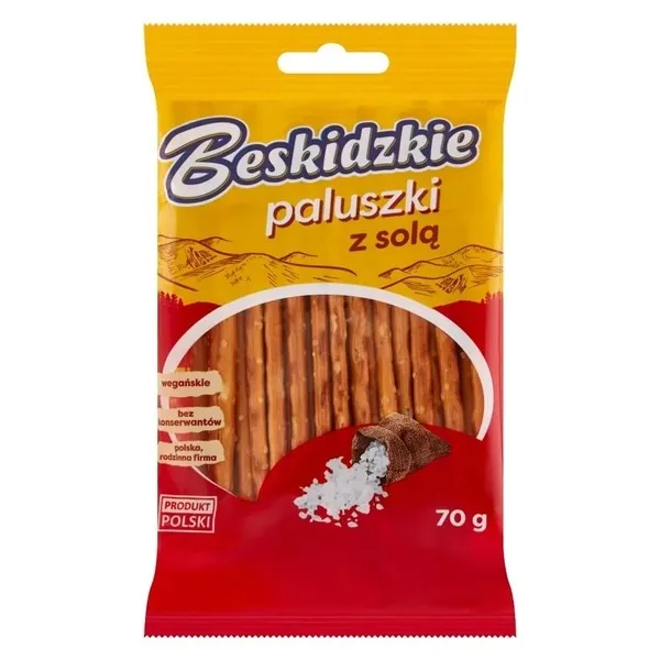 Beskidzkie Salzstangen mit Salz 70 g - Paluszki z sola 70 g
