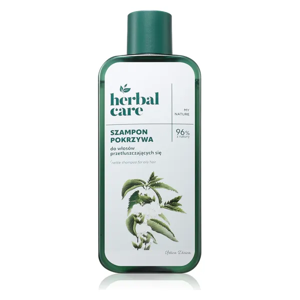 Shampoo, Herbal Care, Nettle, Für fettiges Haar, Grüne Flasche