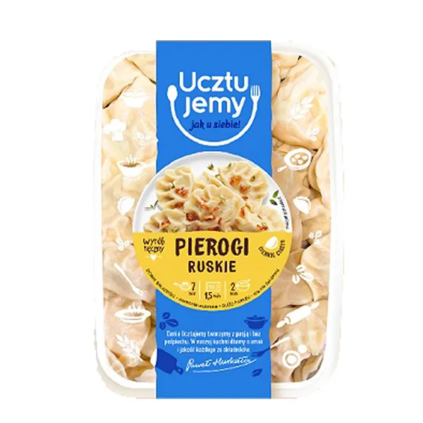 Pierogi, Ruskie, Teigknödel, Gekochte Pierogi, Füllung: Käse