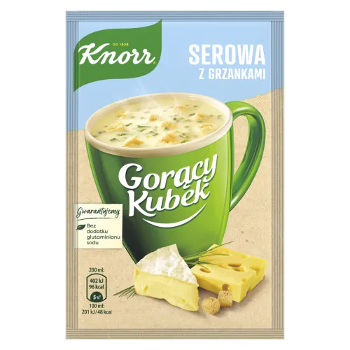 Konsistenzsuppe, Suppe, Kräuter, Käse, Becher