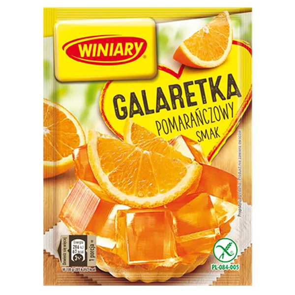pomarańczowy, galaretka, deser, kawałki, sokowe