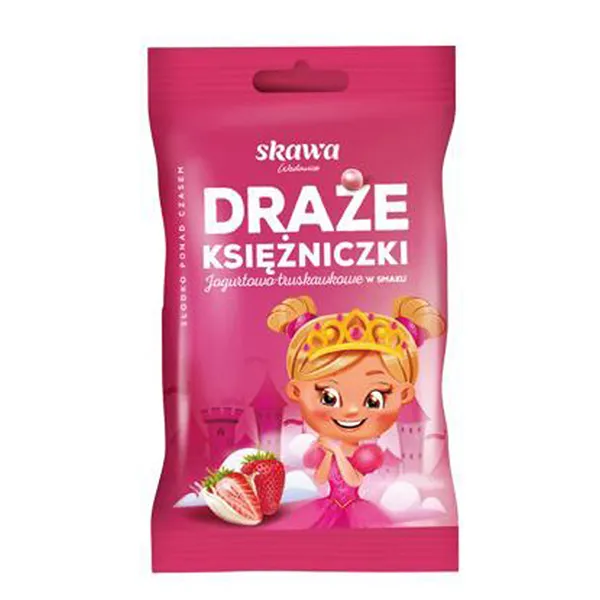 drazé, königinchip, joghurt‑obst, stasbär, pink verpackung
