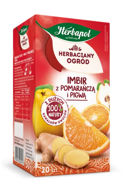 herbata, napój owocowy, pomarańcza, imbir, 20 sztuk