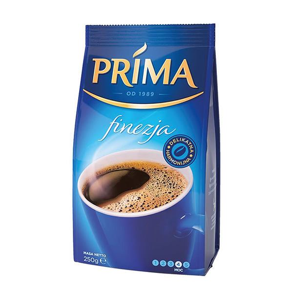 Instantkaffee, Kaffee gemahlen, blaue Verpackung, Tasse Kaffee, 250 g