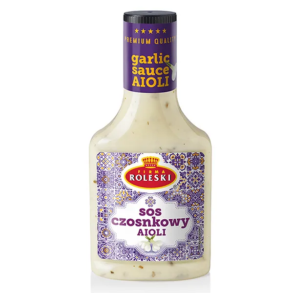 Knoblauchsoße, Aioli, Flasche, Gewürz, Polnische Etikette