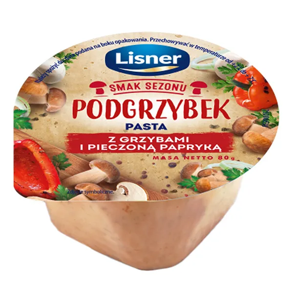 Pasta, Podgrzybek, z grzybami, pieczona papryka, gotowe danie