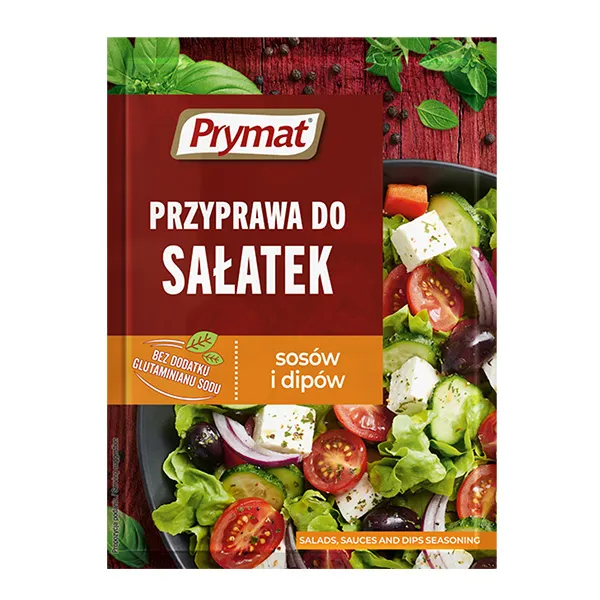 Przyprawa do sałatek, Sosy i dipy, Bez glutaminianu sodu, warzywny sałatka, owocowy mix