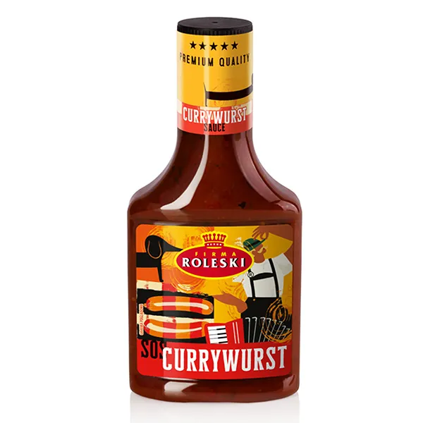 Currywürst, Saucenflasche, Currywurst-Sauce, Flasche, Lebensmittel